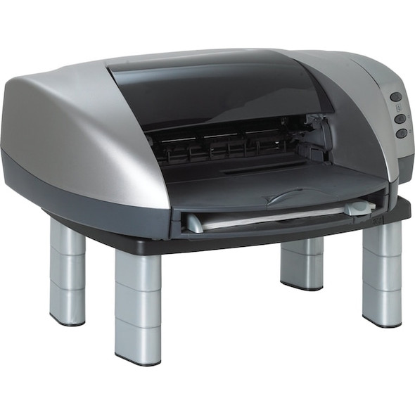 3m Adjustable Monitor Stand, Holds 40 Lb., Black/Silver MS80B