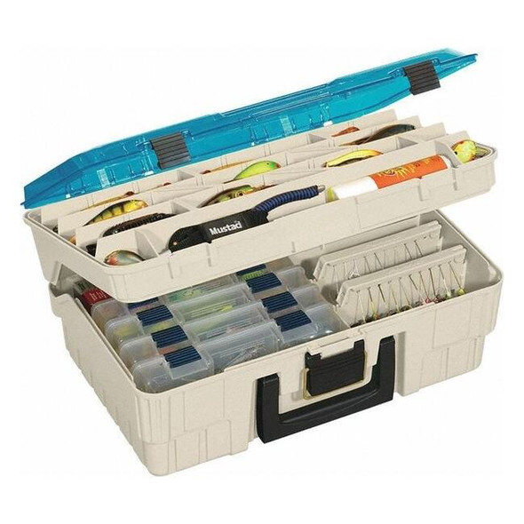Compartment Box with Adjustable compartments, Plastic, 7.33" H x 12-1/4 in W