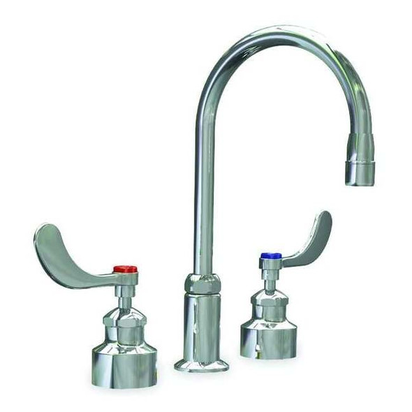 Watersaver Manual Laboratory Faucet, 8" Mount, Chrome 3 Hole L2224