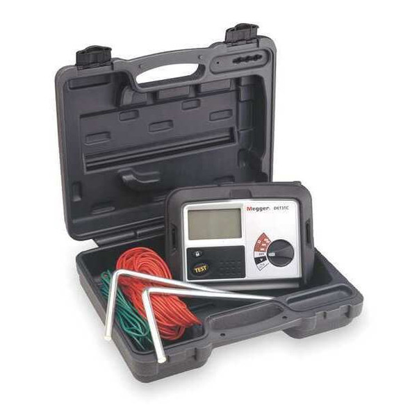 Megger Earth Ground Tester,128 Hz,100VAC DET3TC
