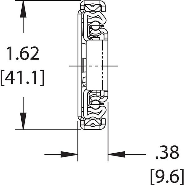 Accuride Drawer Slide, Bracket Mount, 3/4 Ext., Soft Close, PK2, 1/2"W C 2907-24D