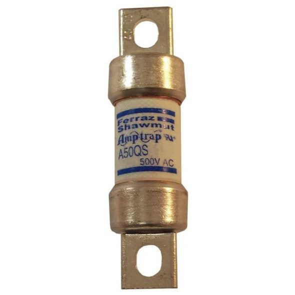 Mersen Semiconductor Fuse, 75A, Fast-Acting, 500V AC, Bolt-On A50QS75-4Y