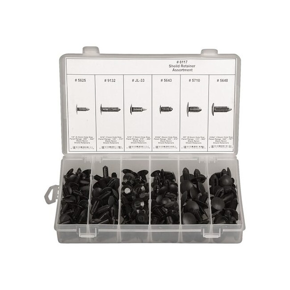 Manufacturer Varies Shield Retainer Assortment,210 pcs 8117