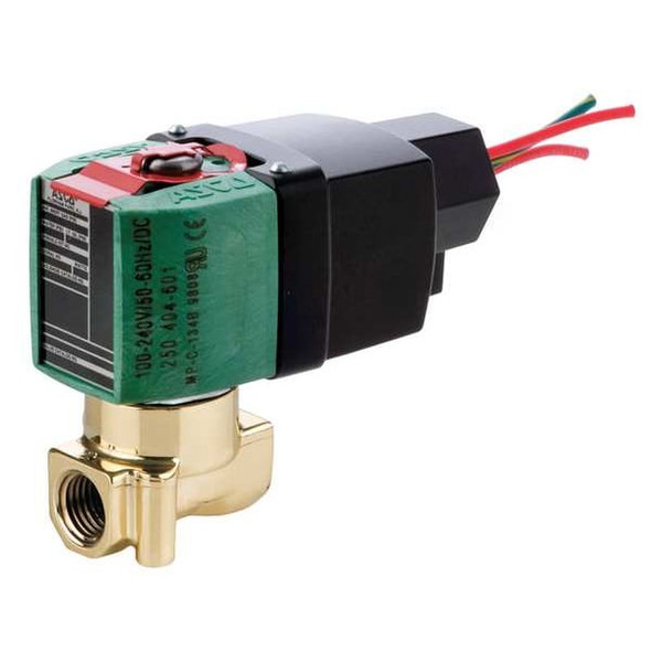 Redhat Solenoid Valve,Brass,NC,Air, Inert Gas 8262R208 Redhat Solenoid Valve,Brass,NC,Air, Inert Gas 8262R208