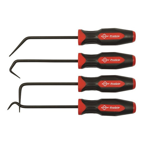 Mayhew Pro Hook Pick Set,Steel,4 pcs.,13-3/4" L 13096