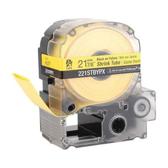 Heat Shrink Tube, Single Wall, 2:1 I.D. Shrink Ratio, Yellow, 96 in