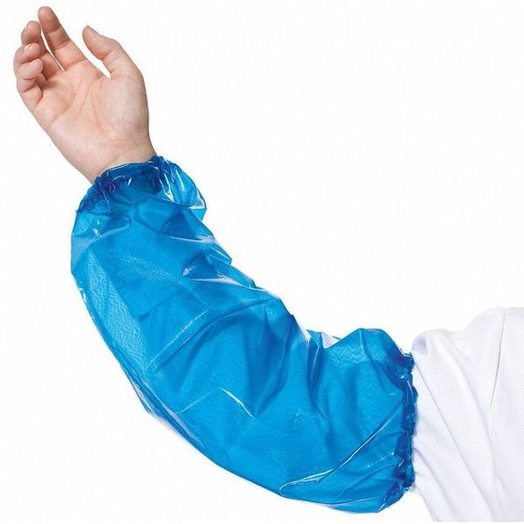 Polyco VR(R) Protective Sleeves, 18 in Length, 4 mil Thick, Welded Seam, Blue, 150 PK 41800