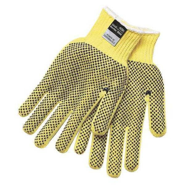Cut-Resistant Coated Gloves, Cut Level A3 ,Dotted ,PVC ,Dotted ,L 12 PK