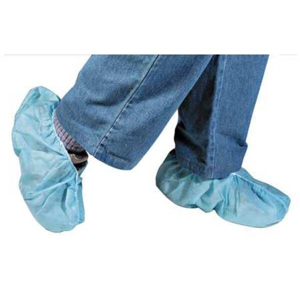 Disposable Shoe Covers, Polypropylene, Blue, Slip Resistant Sole: Yes ,XL