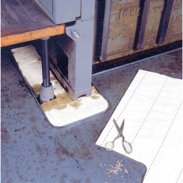 Spilfyter Sorbent Pad, 24 gal, 16 in x 18 in, Oil, White, Polypropylene Z-72