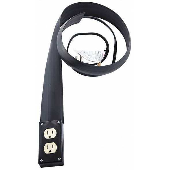 Flexiduct Covered Ext Cord,14 ft.,12ft Covered,Blk 12' EF3