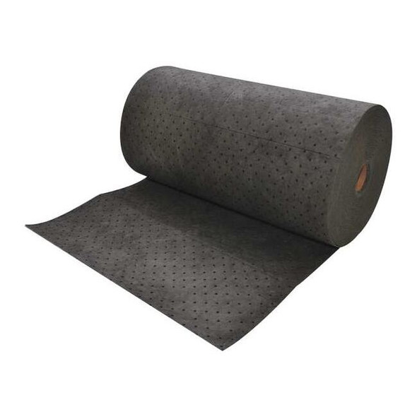 Sorbent Roll, 64 gal, 32 in x 150 ft, Universal, Gray, Polypropylene