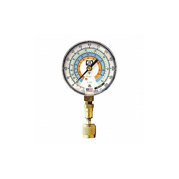 Jb Industries Low Side Gauge, 3 1/8 in Dia, Blue QC-G851 Jb Industries Low Side Gauge, 3 1/8 in Dia, Blue QC-G851