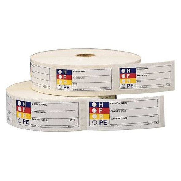 Brady Label, HMIG, Polystyrene, 3 1-8 in W, 1 1-8 in H 17135LS