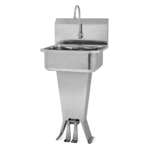 Sani-Lav Hand Sink,19"x18"x41.5",Silver 501L-0.5