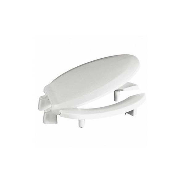 Centoco Toilet Seat With Cover, Check Hinge, Elongated, White 3L820STS-001