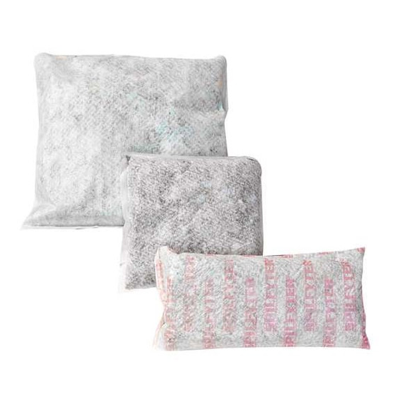 Spilfyter Sorbent Pillow, 10 gal, 10 in x 10 in, Universal, Gray, 20 PK G-61
