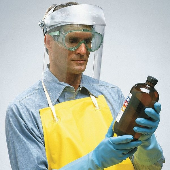 Oberon Faceshield Visor, Clear Visor, Polycarbonate, Chemical Resistant Lens, clear 028AF+BOX