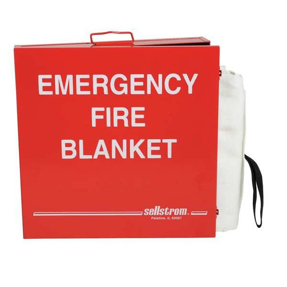 Sellstrom Fire Blanket,5 ft W,6 ft L,White S97457 Sellstrom Fire Blanket,5 ft W,6 ft L,White S97457