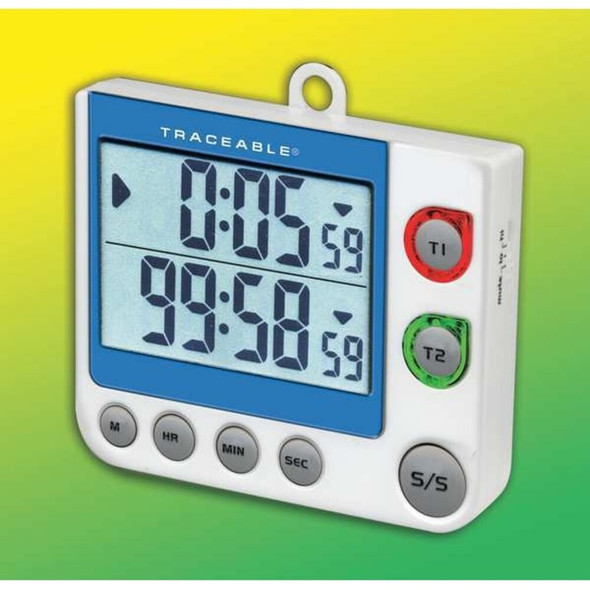 Traceable LED,Flash,Big Digit 2-Channel Timer 5017
