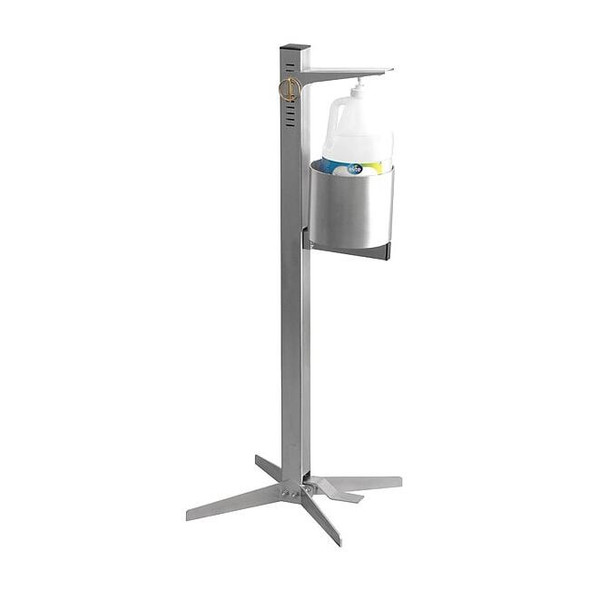 Ubt Shield Hand Sanitizer Dispenser Stand, Gel Form, Material: Steel 565189