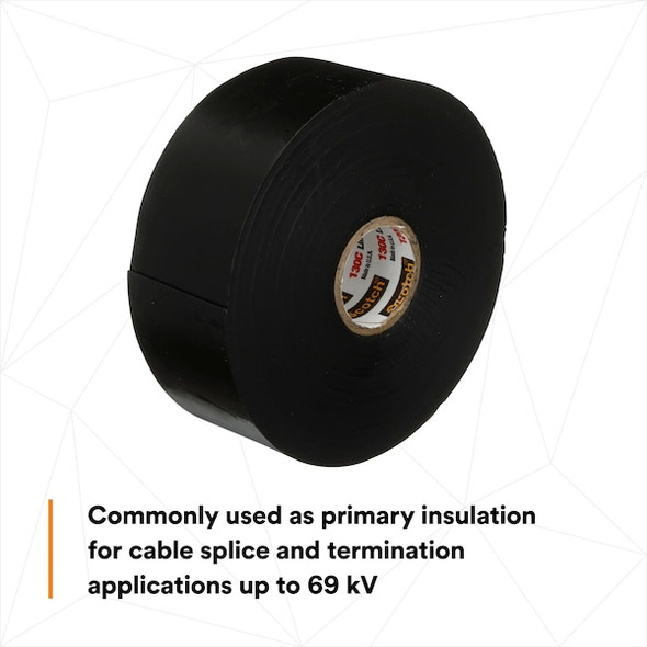 3m ElectricalTape,Black,10ydL,1-1/2inW,PK12 130C-1-1/2x30FT