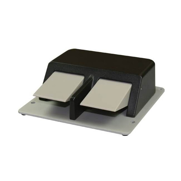 Linemaster FootSwitch,Black,Aluminum,SPDT,Momentary TWIN 88SN1-05