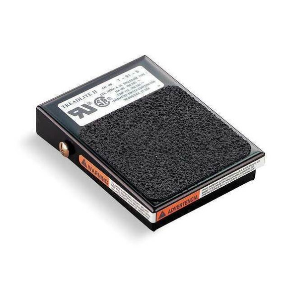Linemaster FootSwitch,Black,Steel,SPDT-NO,Momentary T-91-SC3-A