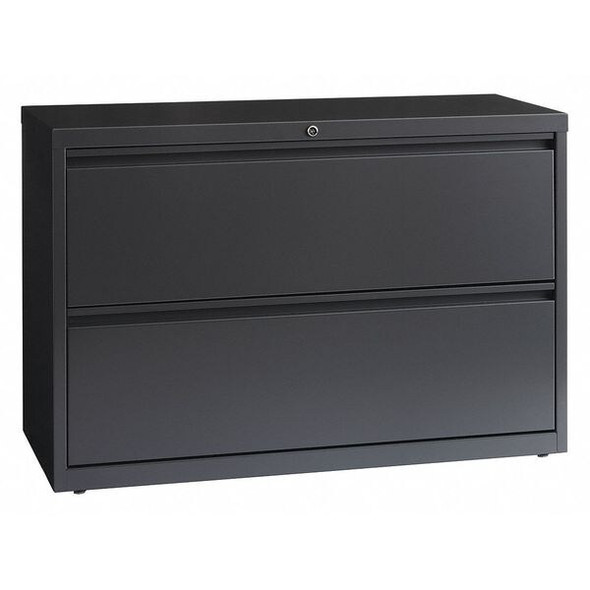 Hirsh 42" W 2 Drawer Lateral File Cabinet, Charcoal,  A4/Legal/Letter 17642