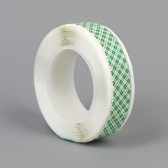 Double-Sided Foam Tape, 1 in W, 1 in L, 1/16 in, Polyurethane Foam, Double-Sided