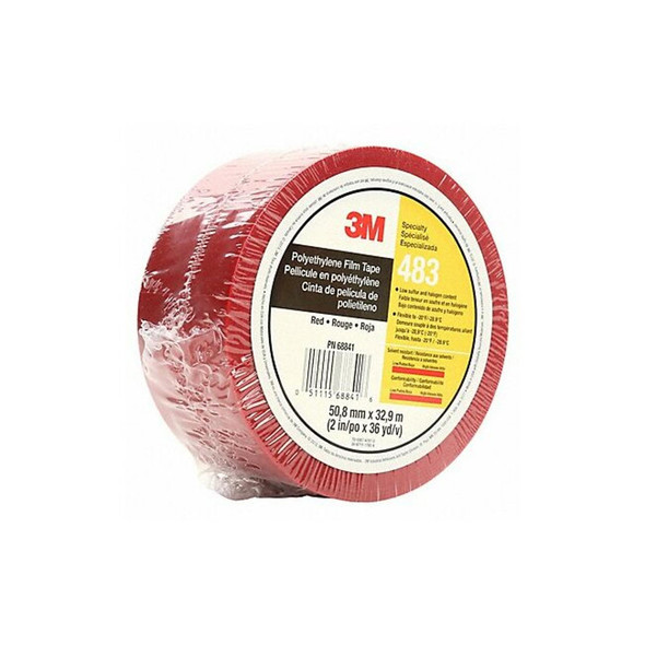 3m Sealing Tape, Red, 36 yd L, 2 in W 483