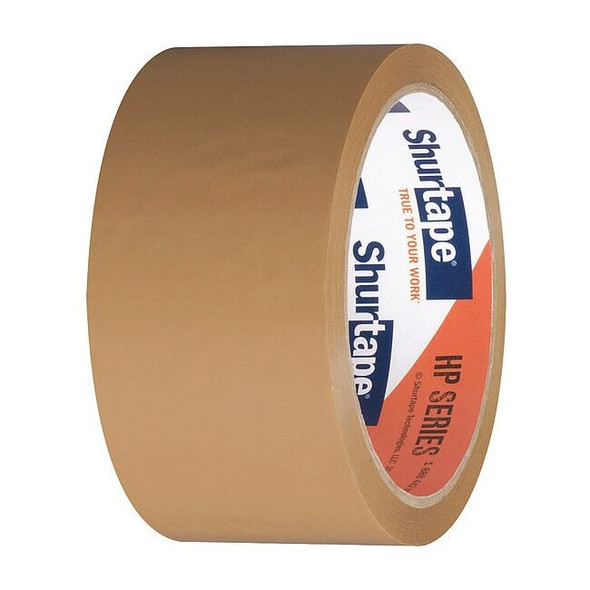 Packing Tape, 1.6 mil Thick, 2 in W x 50 m L, 3 in Core Dia., Tan, 36 PK