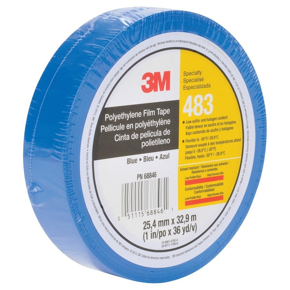 3m Sealing Tape, Blue, 36 yd L, 1 in W 483 3m Sealing Tape, Blue, 36 yd L, 1 in W 483