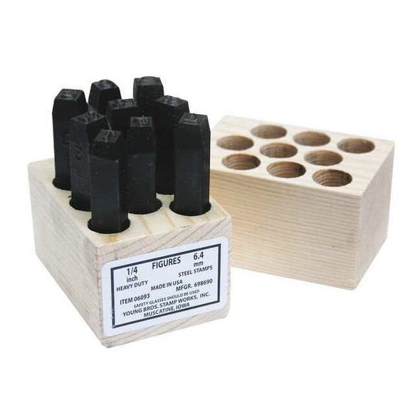 Young Bros Stamp Works Hand Stamp Kit, Number Set 01093