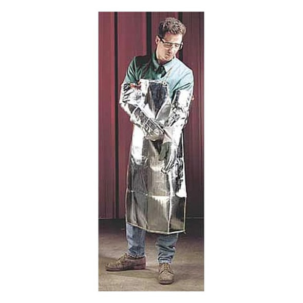 Karewear Aluminized Apron, Rayon ( 16 oz ), 42 in Length, Silver 726AR