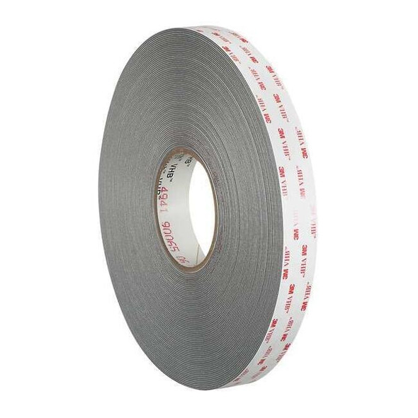 Double-Sided Foam Tape, 1/2 in W, 36 yd L, 1/32 in, Acrylic Foam, Double-Sided