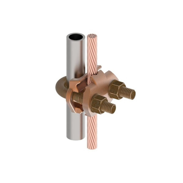 Burndy Pipe Ground Clamp,1-0AWG,3.38In GAR1529