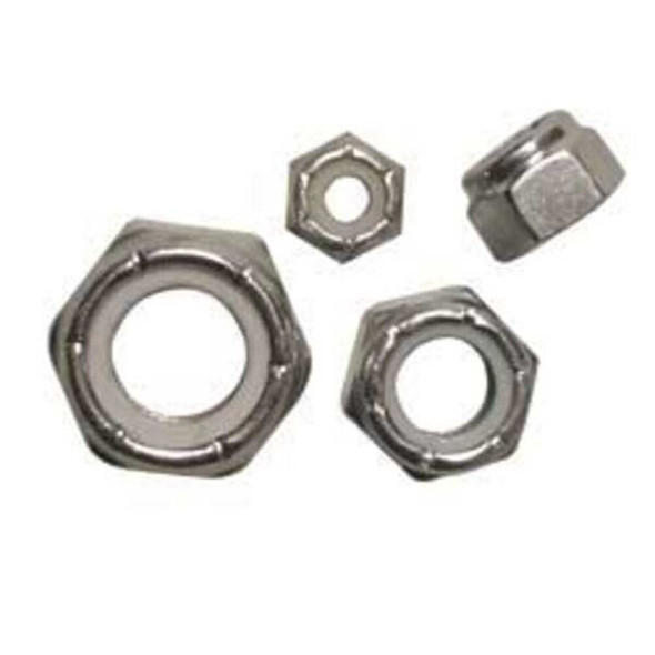 Zinc Plated Finish Steel Standard Hex Nylon Insert Hex Lock Nut Assortment, 150 pcs.