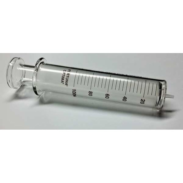 Fortuna Reusable Glass Syringe,100 mL,Luer Slip 7.102-51 Fortuna Reusable Glass Syringe,100 mL,Luer Slip 7.102-51