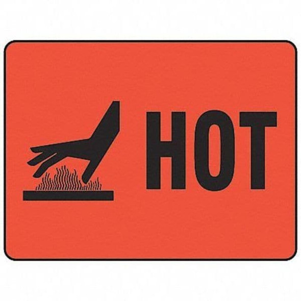 Brady Fluorescent Label,Black-Red,PK20 20990LS