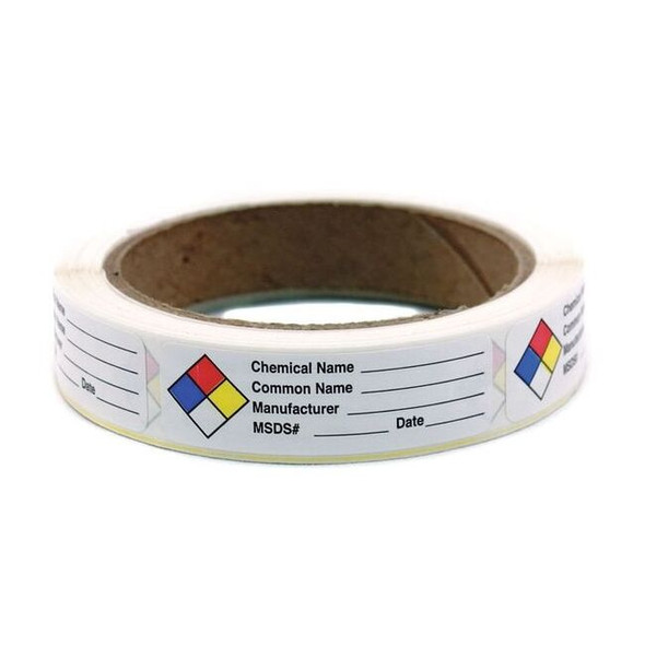 Roll Products HMIGLabel,3/4inH,2-1/2inW,PK250 163-0004