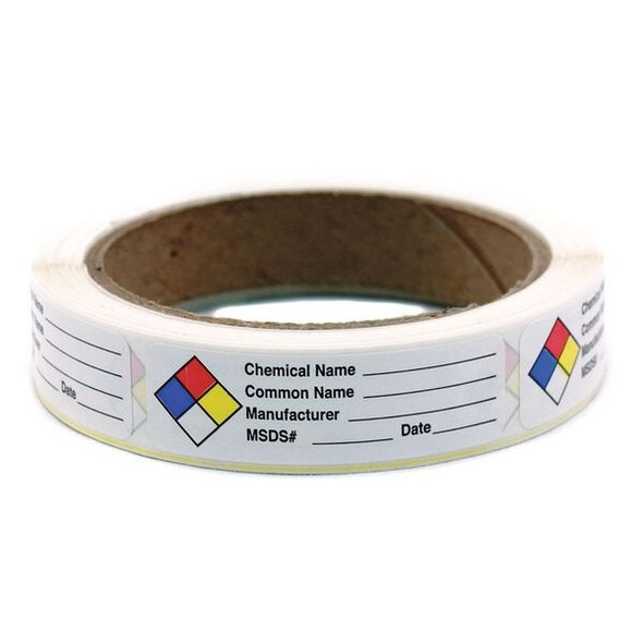 Roll Products HMIG Label, 3/4"H, 2-1/2"W, PK250 163-0004