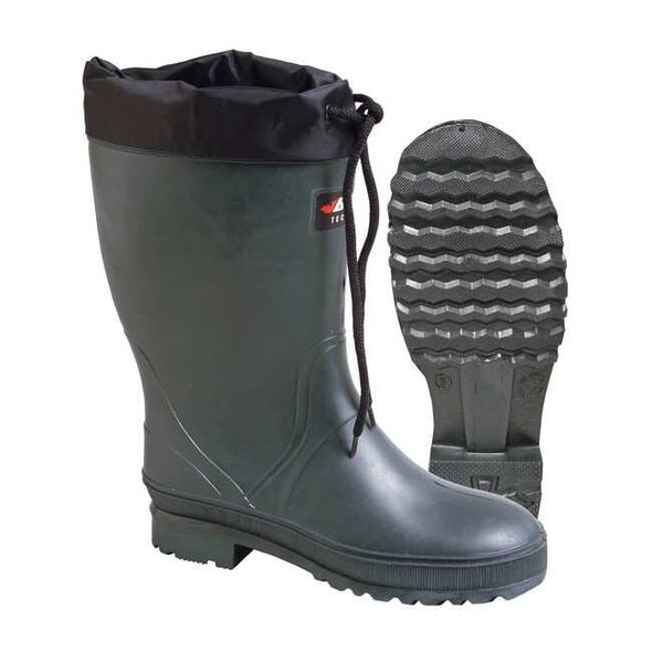 Women's Storm (PLN) Rubber Boot, Plain Toe, 13" Height, Green, 6