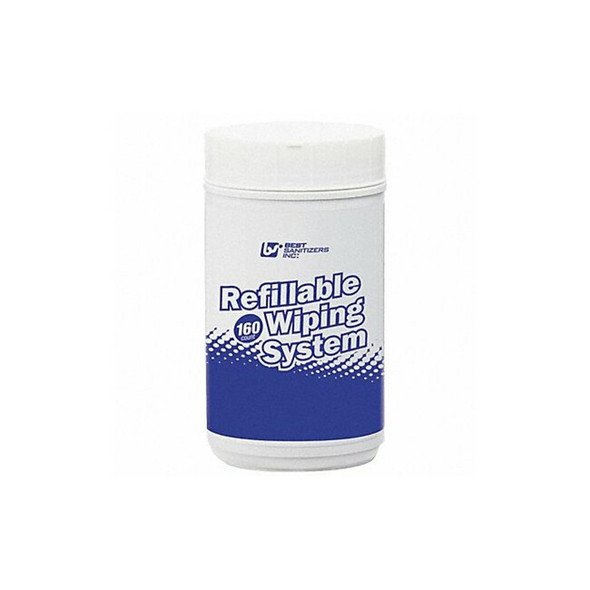 Best Sanitizers Refill Wiping System,160 ct,Canister,PK6 SS10017P