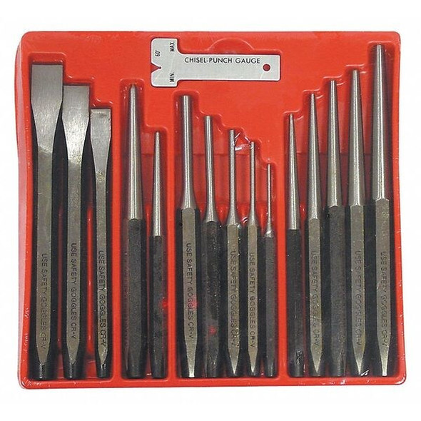 Astro Pneumatic Punch/Chisel Set,16 pcs., Punching, CR-V 1600