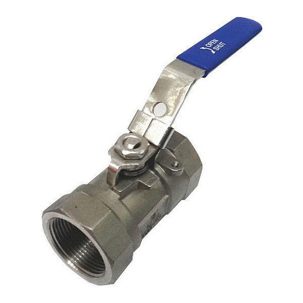 1-1/2" FNPT Stainless Steel Fire Safe Ball Valve Inline