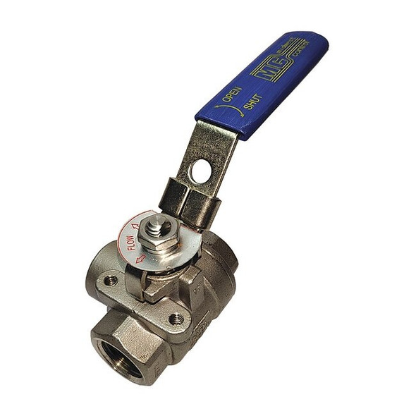 Manufacturer Varies 1/2" FNPT Stainless Steel Ball Valve Inline G-SSTW-50