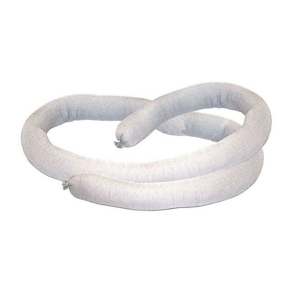 Oil-Dri Sorbent Sock, 10 gal, 3 in x 10 ft, Oil, White, 4 PK L71519G