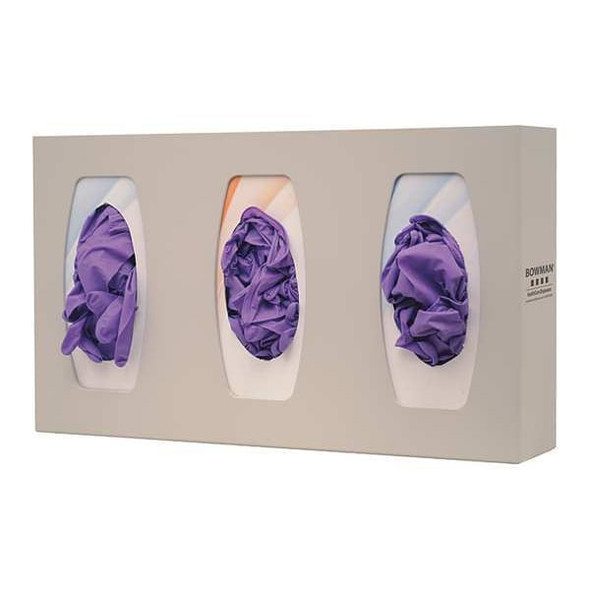 Glove Dispenser, ABS, Holds (3) Boxes ,Beige ,10-1/8 in H x 17-1/8 in W x 4-1/4 in D