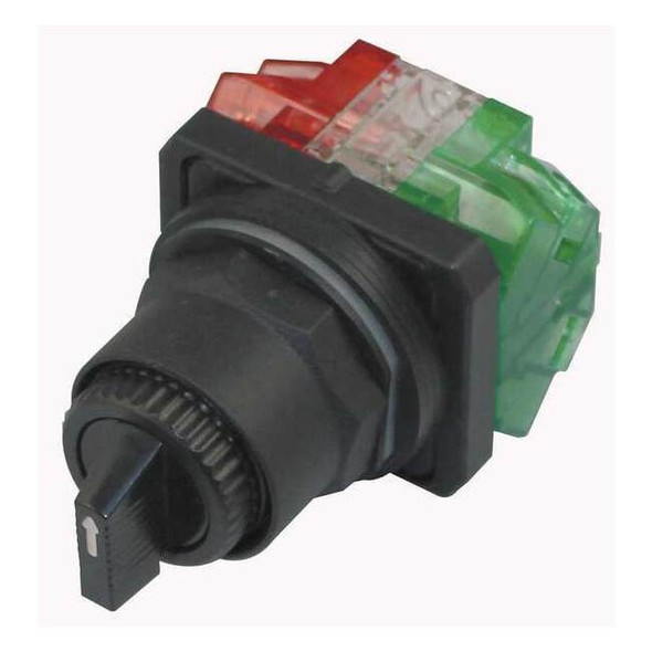 Dayton SelectorSwitch,Non-Illum,3Pos,30mm,Black 31XH92